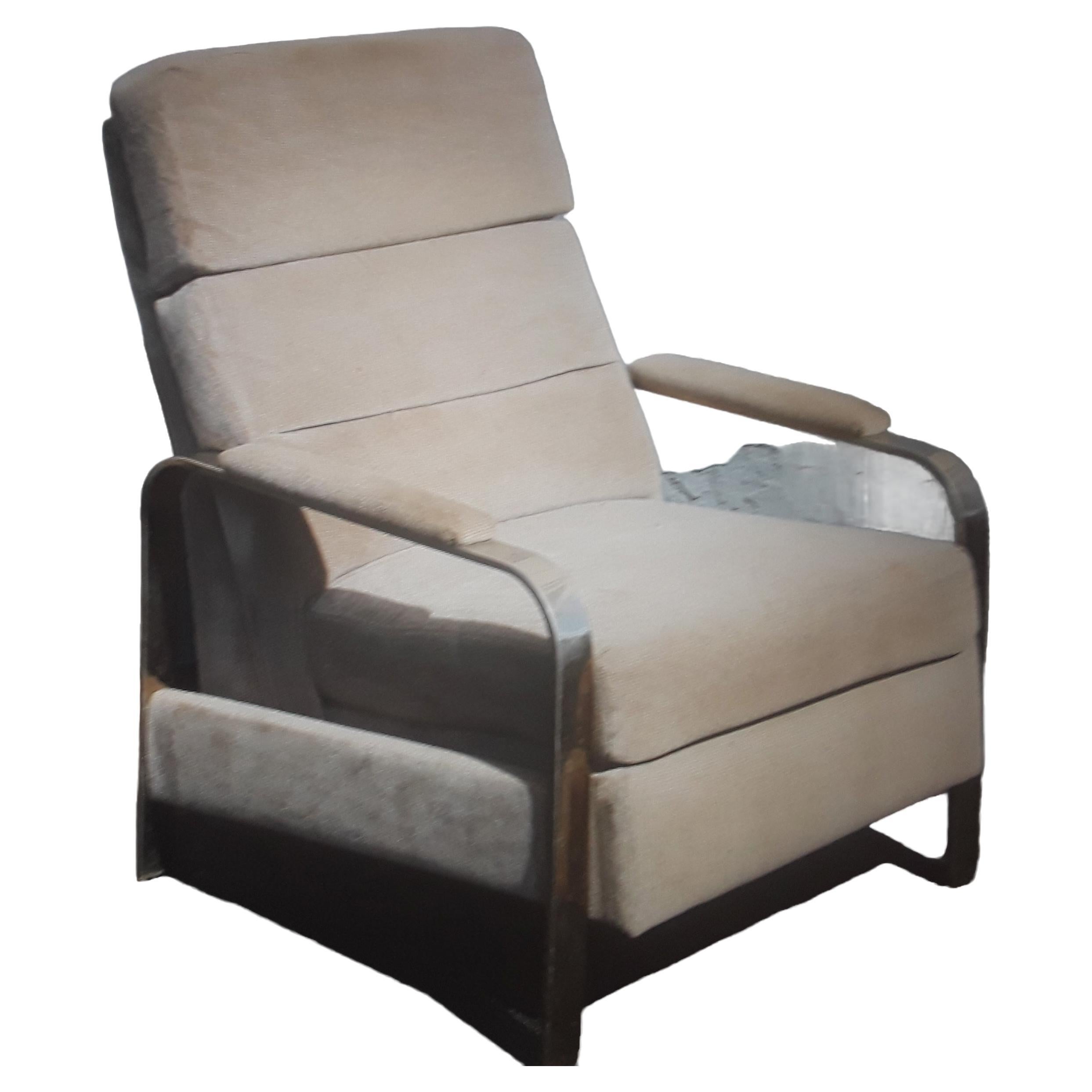 1970's Ultra Modern Nade for Burdines Recliner/ Lounge Chair For Sale