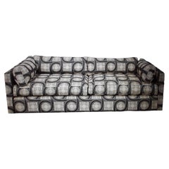 1970's Ultra Modern Sofa with Retro Designer Fabric by Shawnee Penn