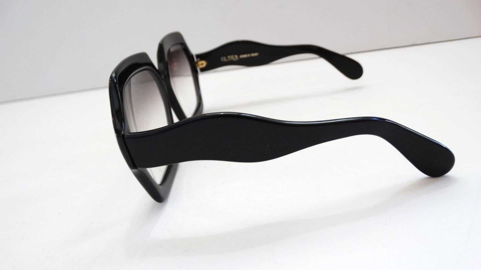 Black 1970s Ultra Sultry Model Sunglasses