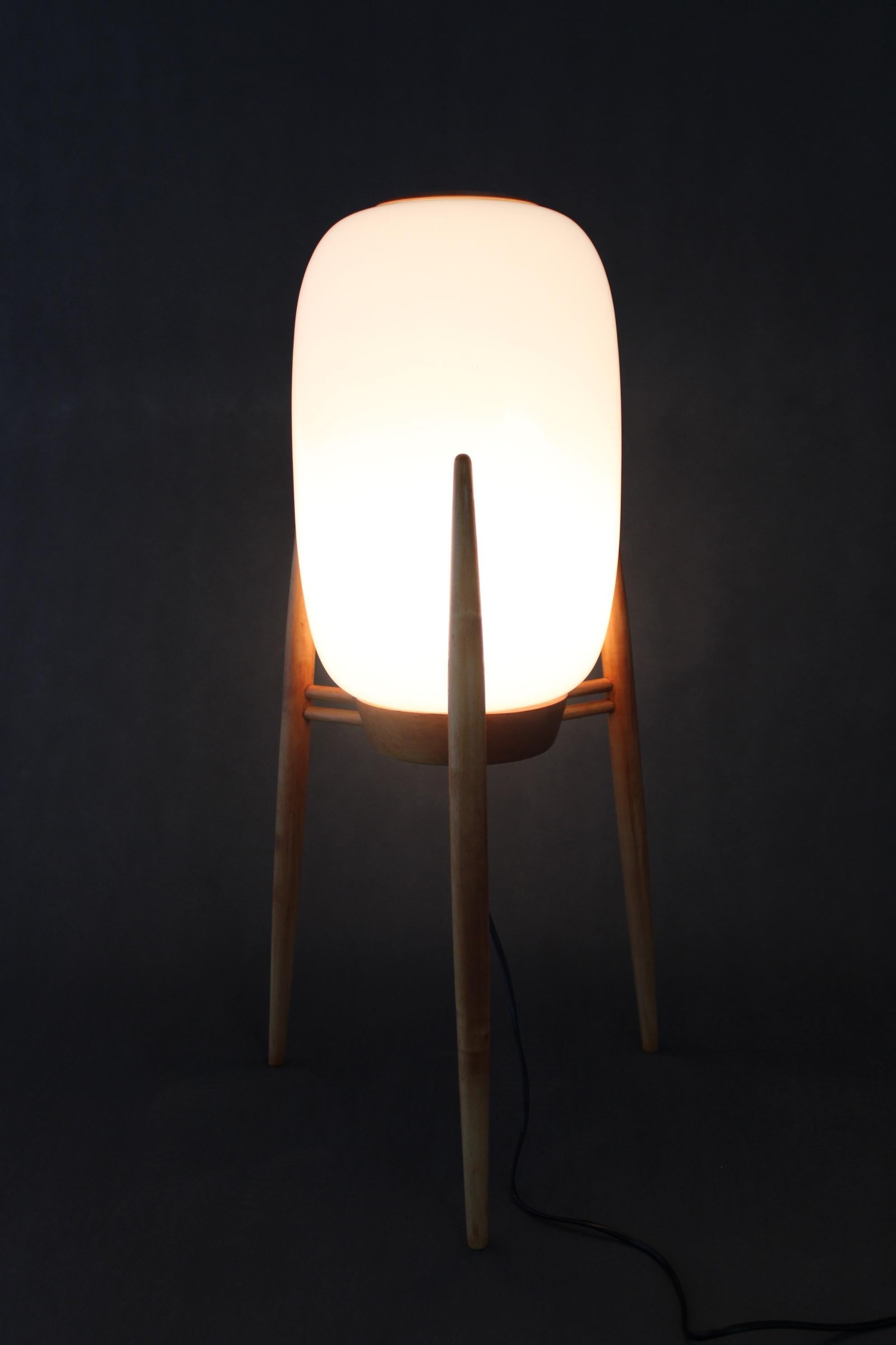 1970s ULUV Glass Floor Lamp , Czechoslovakia For Sale 5