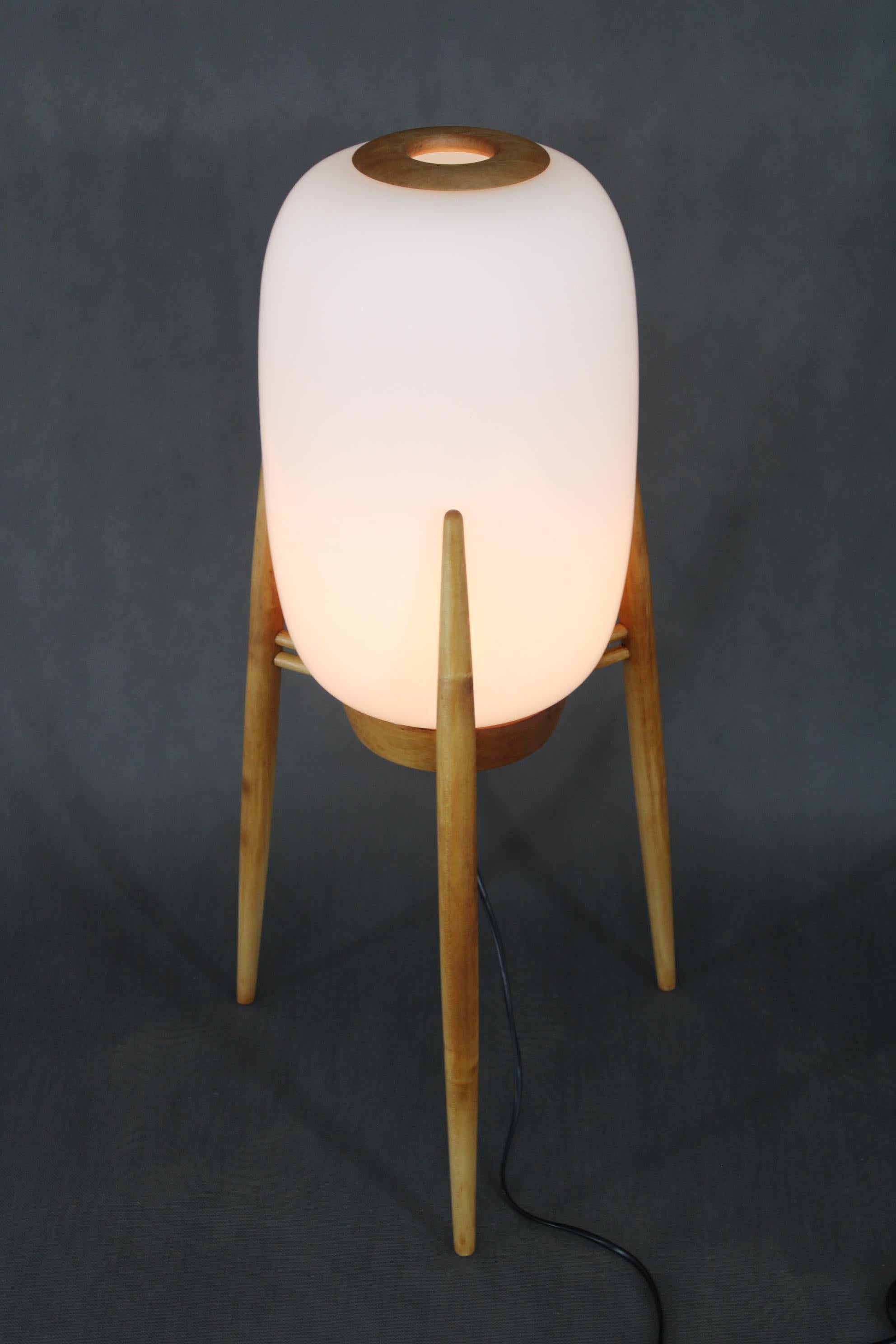 1970s ULUV Glass Floor Lamp , Czechoslovakia For Sale 6