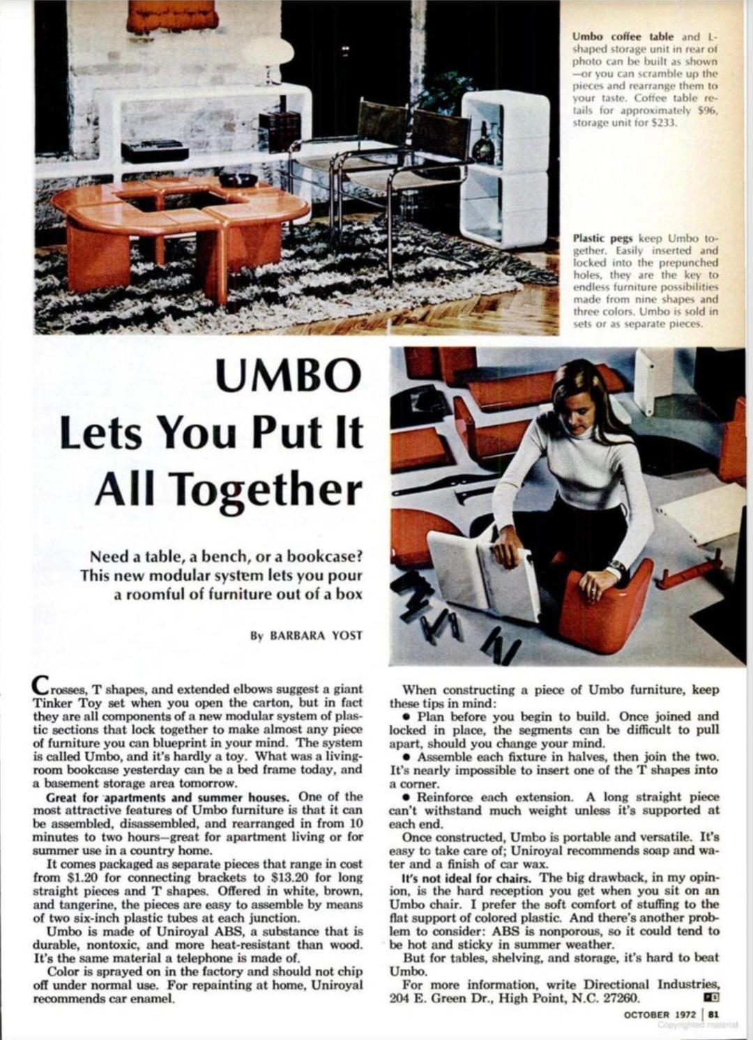 XX secolo Scaffalatura modulare Umbo degli anni '70 di Kay LeRoy Ruggles per Directional 26 Pezzi in vendita