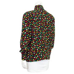 1970's Ungaro Printed Silk Blouse