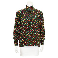 1970's Ungaro Printed Silk Blouse