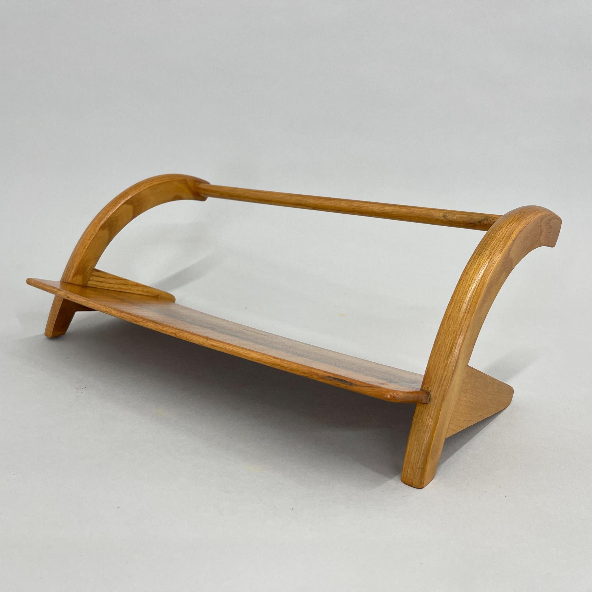 Mid-Century Modern 1970's Unique Book Stand Shelf by ULUV, Czechoslovakia For Sale