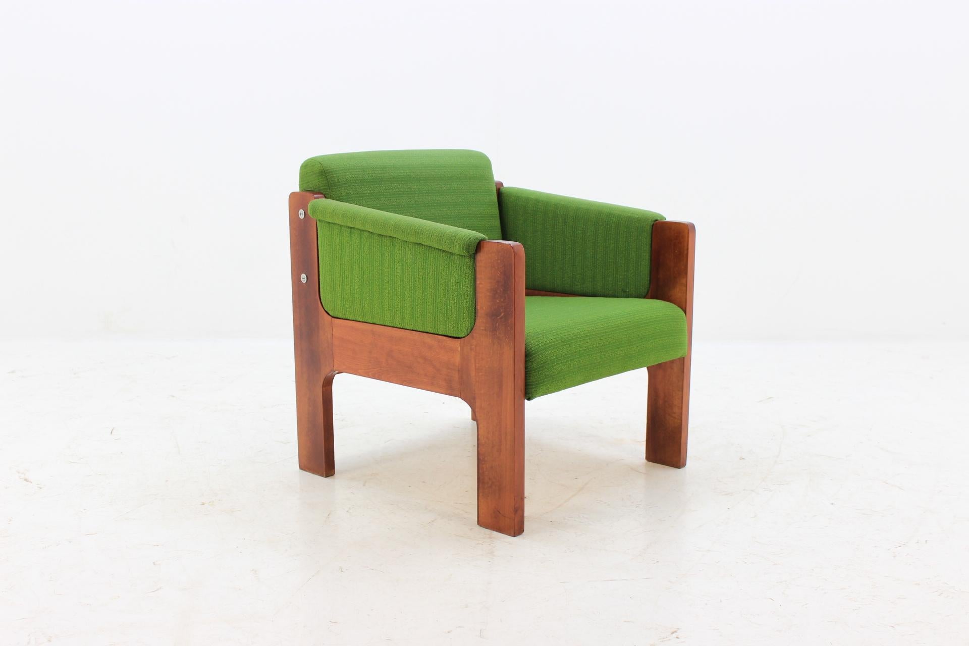 Mid-Century Modern 1970s Unique Lounge Chair, Czechoslovakia