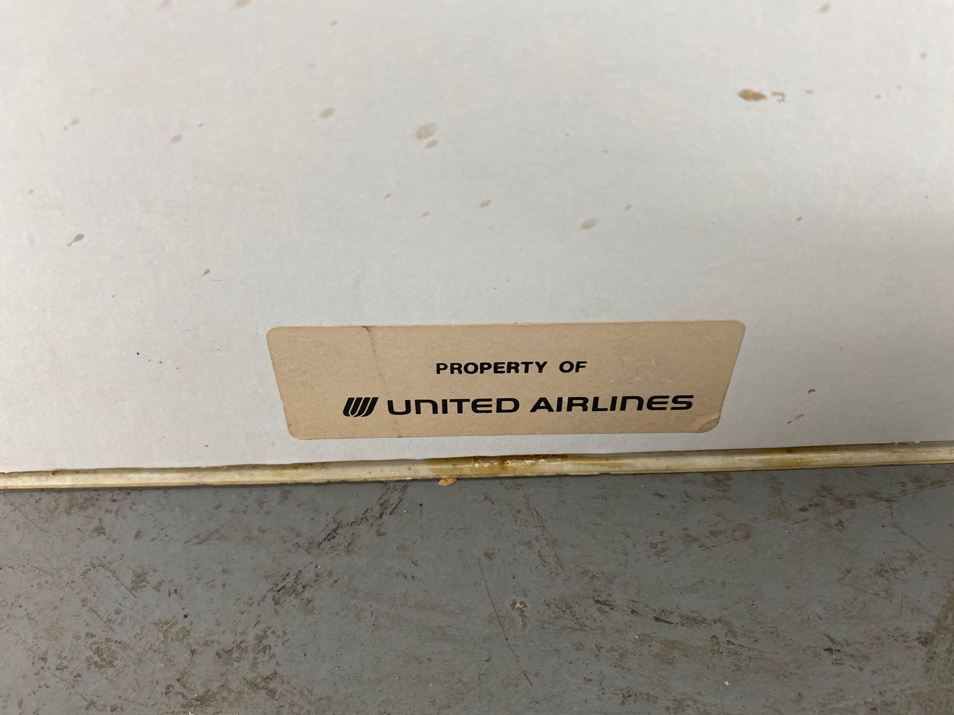 1970s United Airlines Airport / Travel Agent Thermo-Plastic Sign, 3-Dimensional 11