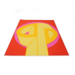 1970s Untitled Hard Edge Screenprint by Paul Camacho