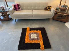 1970's UNUSED German Wall Rug By CROWELL TEFZET Mid Century Modernist S. Doege