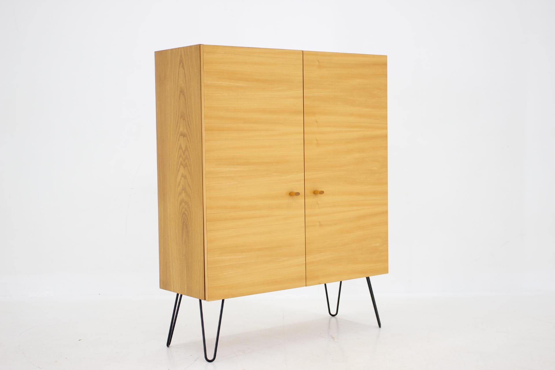 Mid-Century Modern 1970s Upcycled Birch Cabinet, Czechoslovakia For Sale