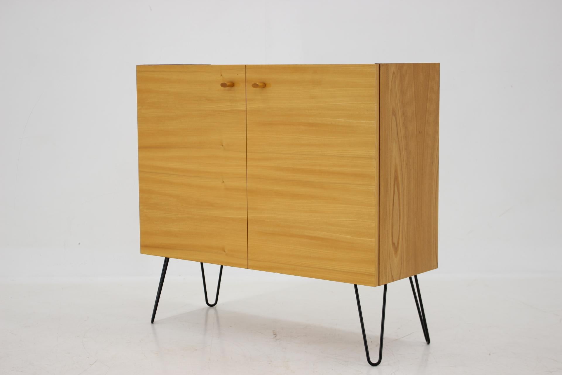 Mid-Century Modern 1970s Upcycled Birch Cabinet, Czechoslovakia For Sale