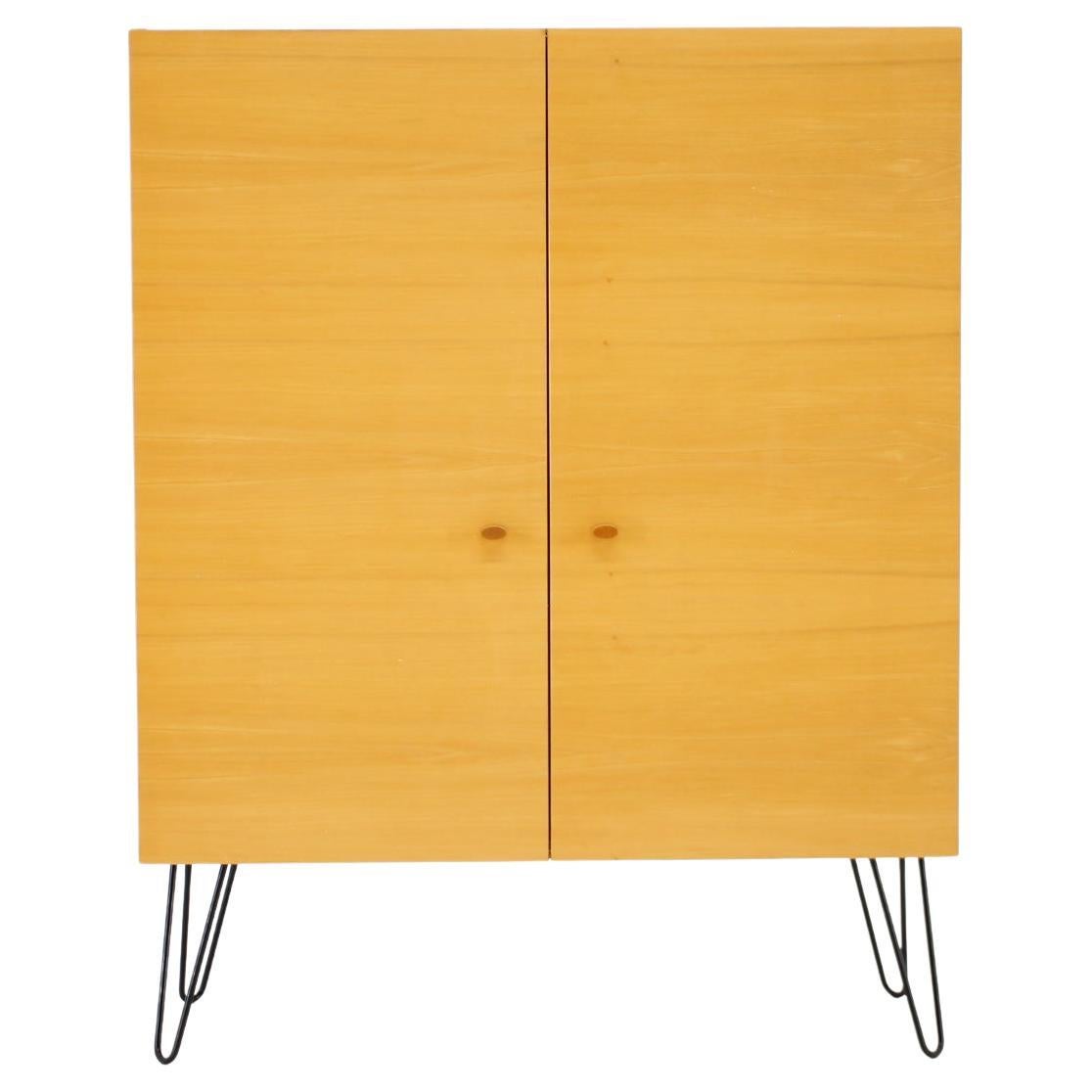 1970s Upcycled Birch Cabinet, Czechoslovakia For Sale