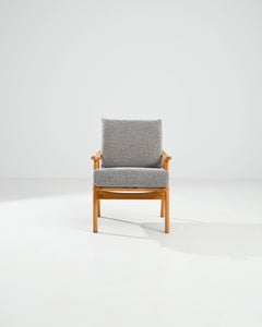 1970s Upholstered Wooden Armchair, TON