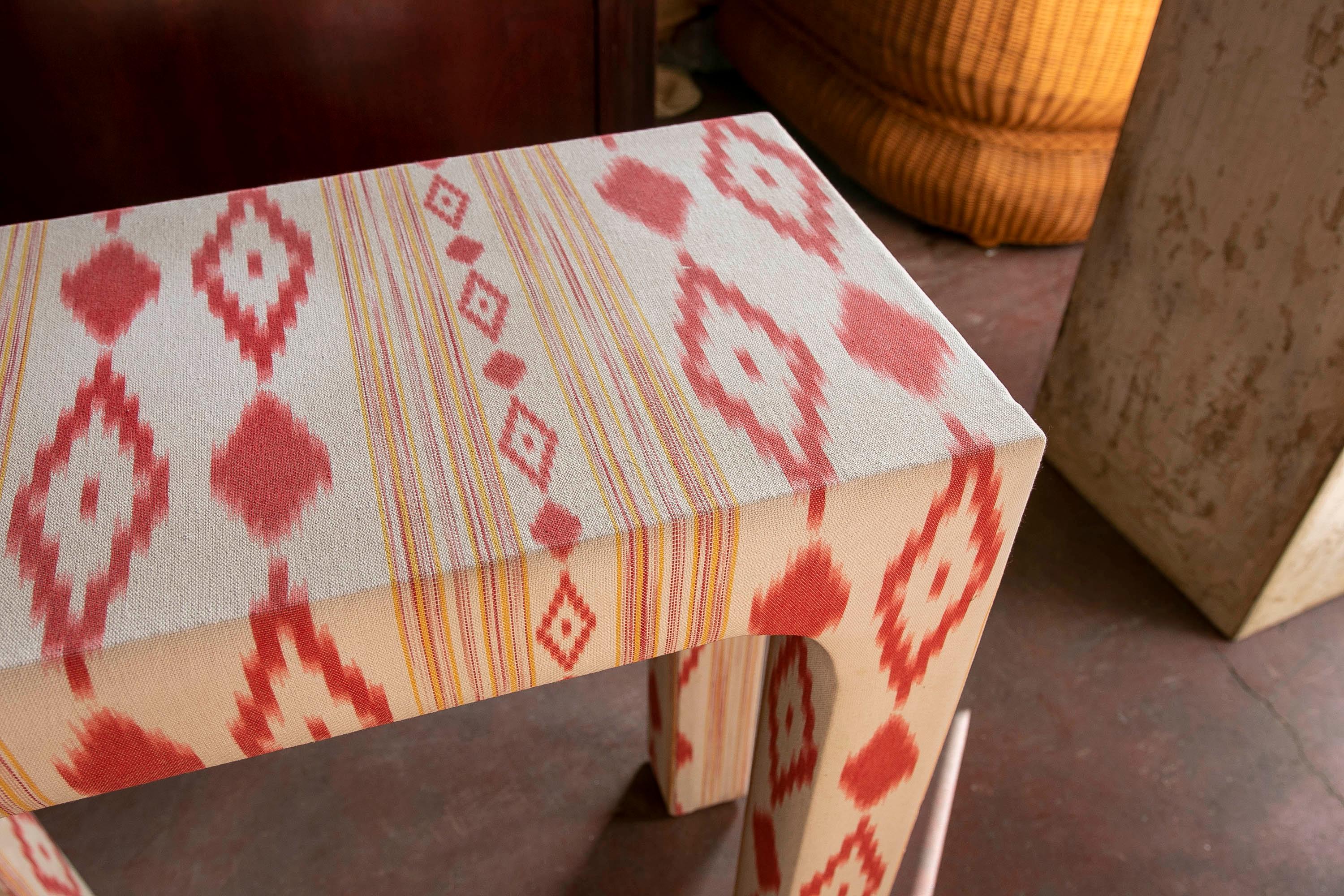 1970s Upholstered Wooden Console For Sale 8