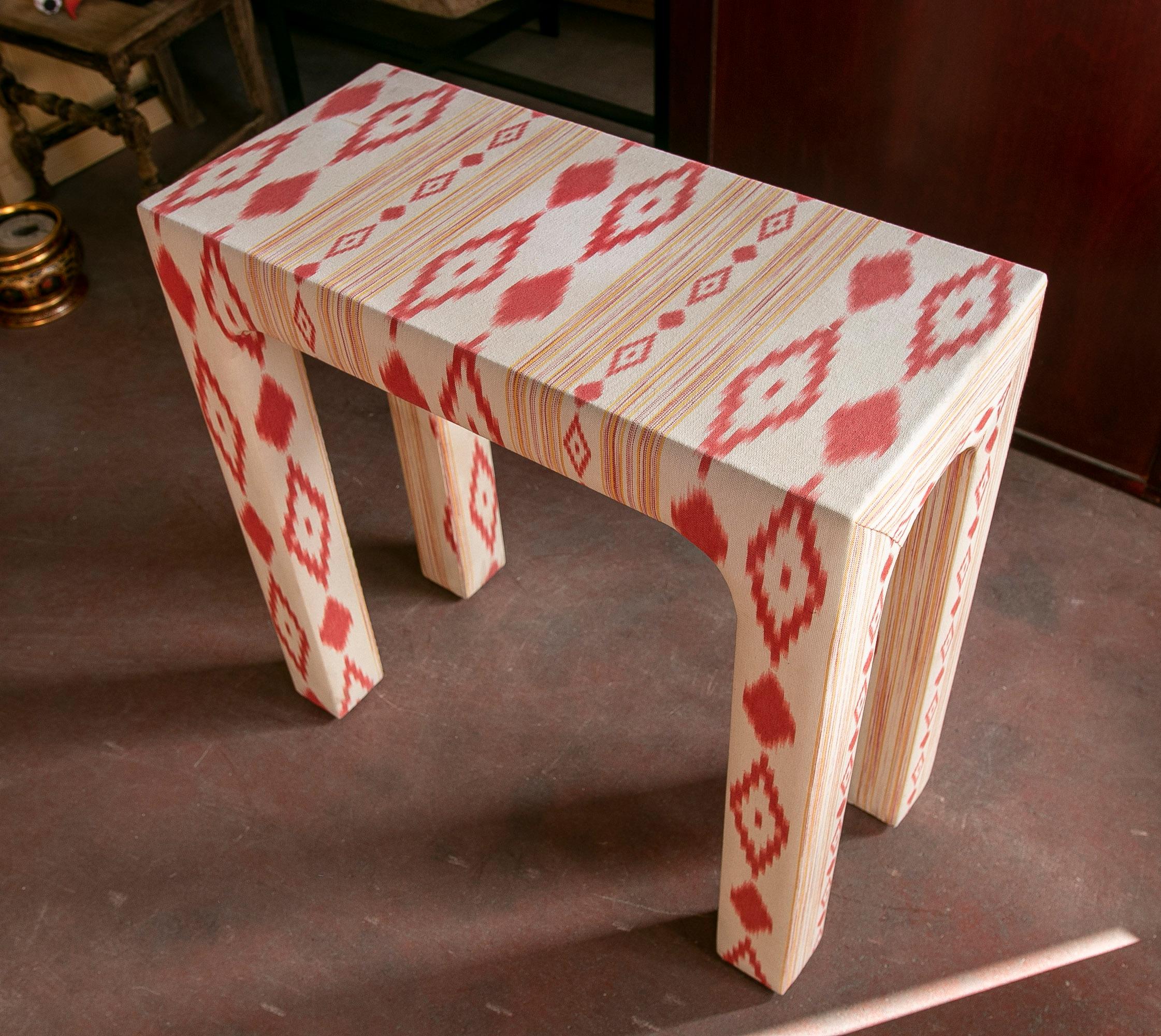 1970s Upholstered Wooden Console For Sale 11