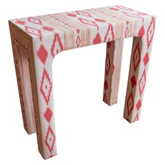 Vintage 1970s Upholstered Wooden Console