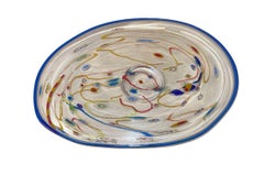 1970's Ursa Major France Millefiori Plate with Italian Murano Glass Candies.