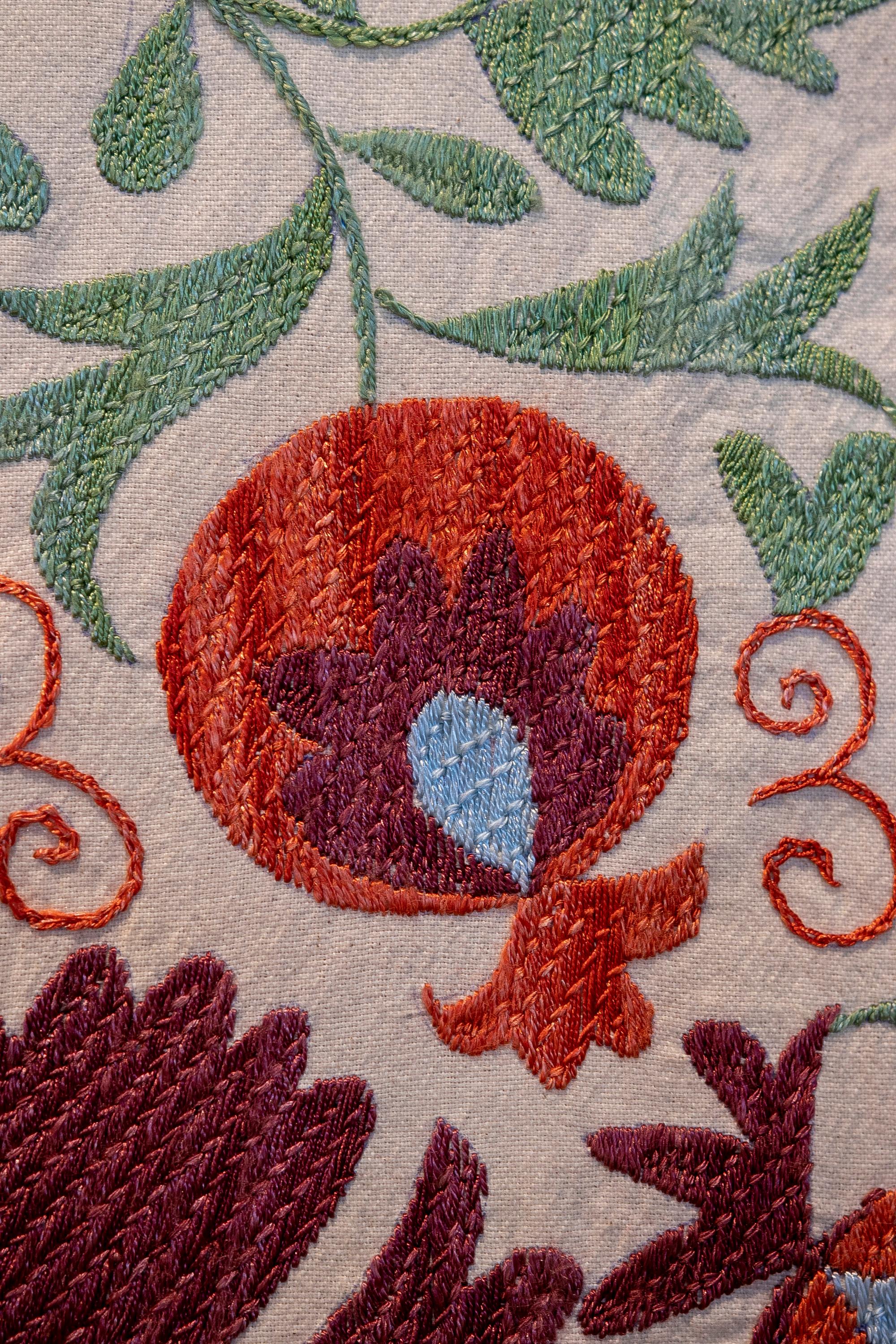 1970s Uzbekistan Hand Stitched Fabric Known as Suzani  6