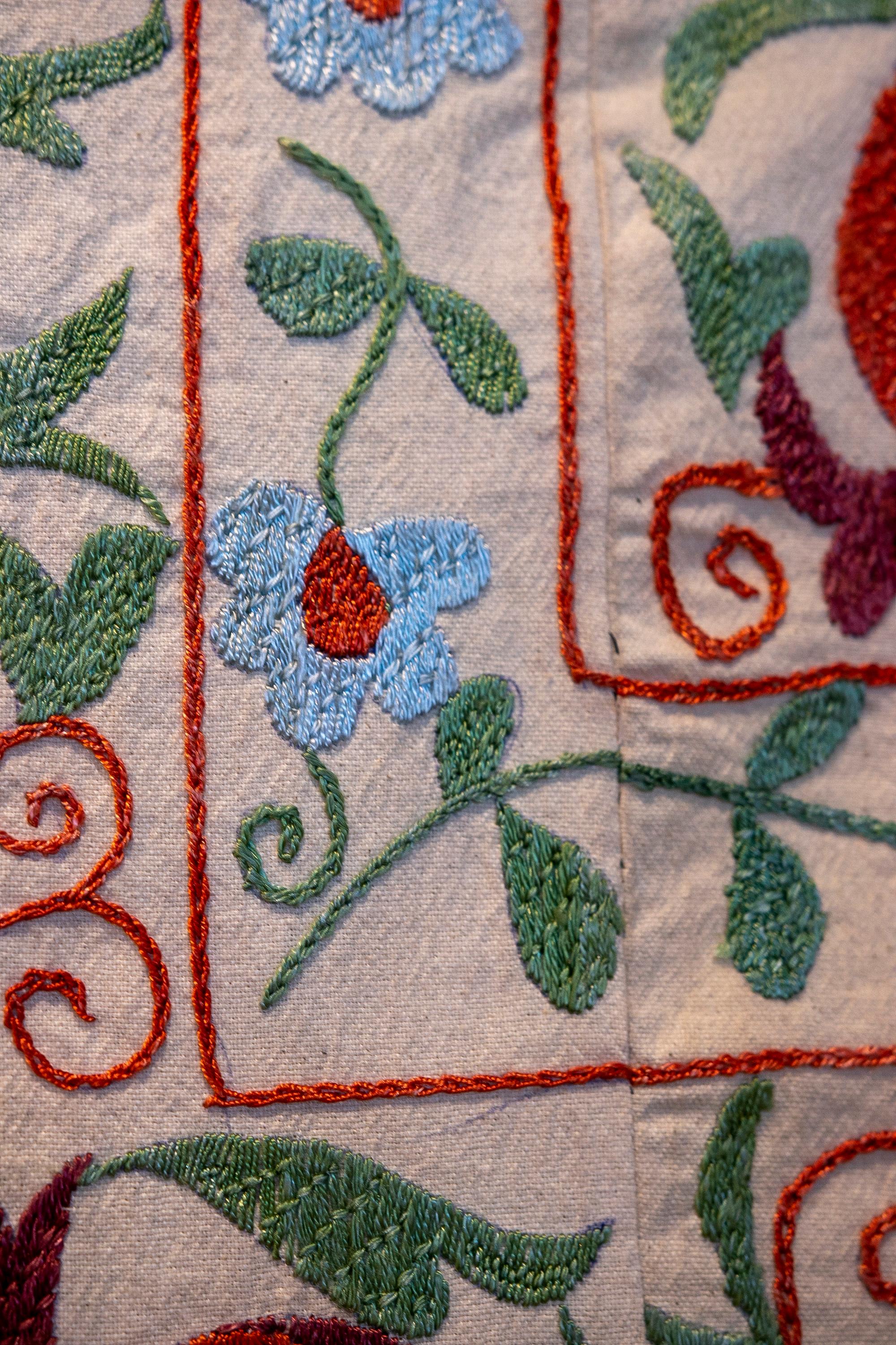 1970s Uzbekistan Hand Stitched Fabric Known as Suzani  7