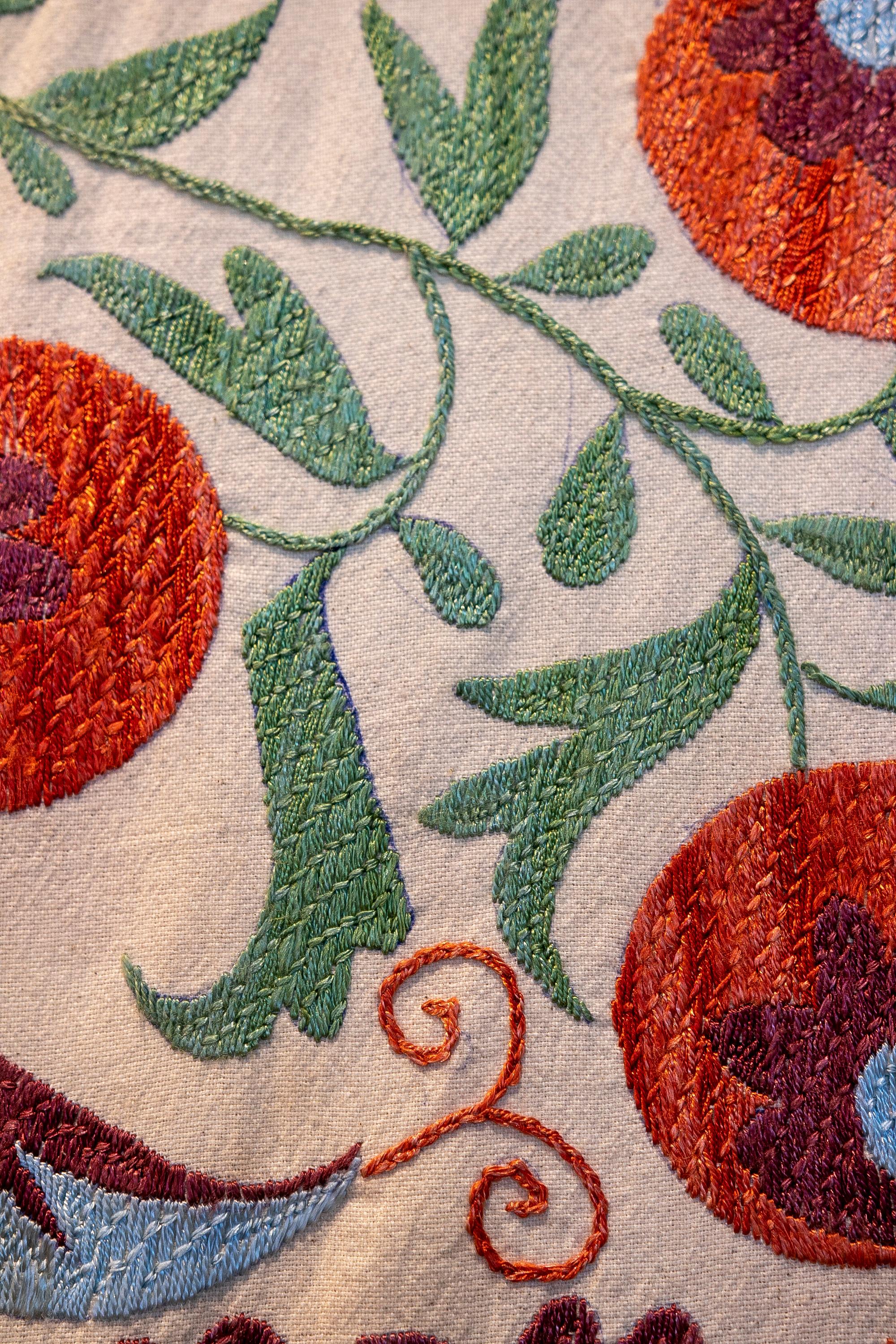 1970s Uzbekistan Hand Stitched Fabric Known as Suzani  8