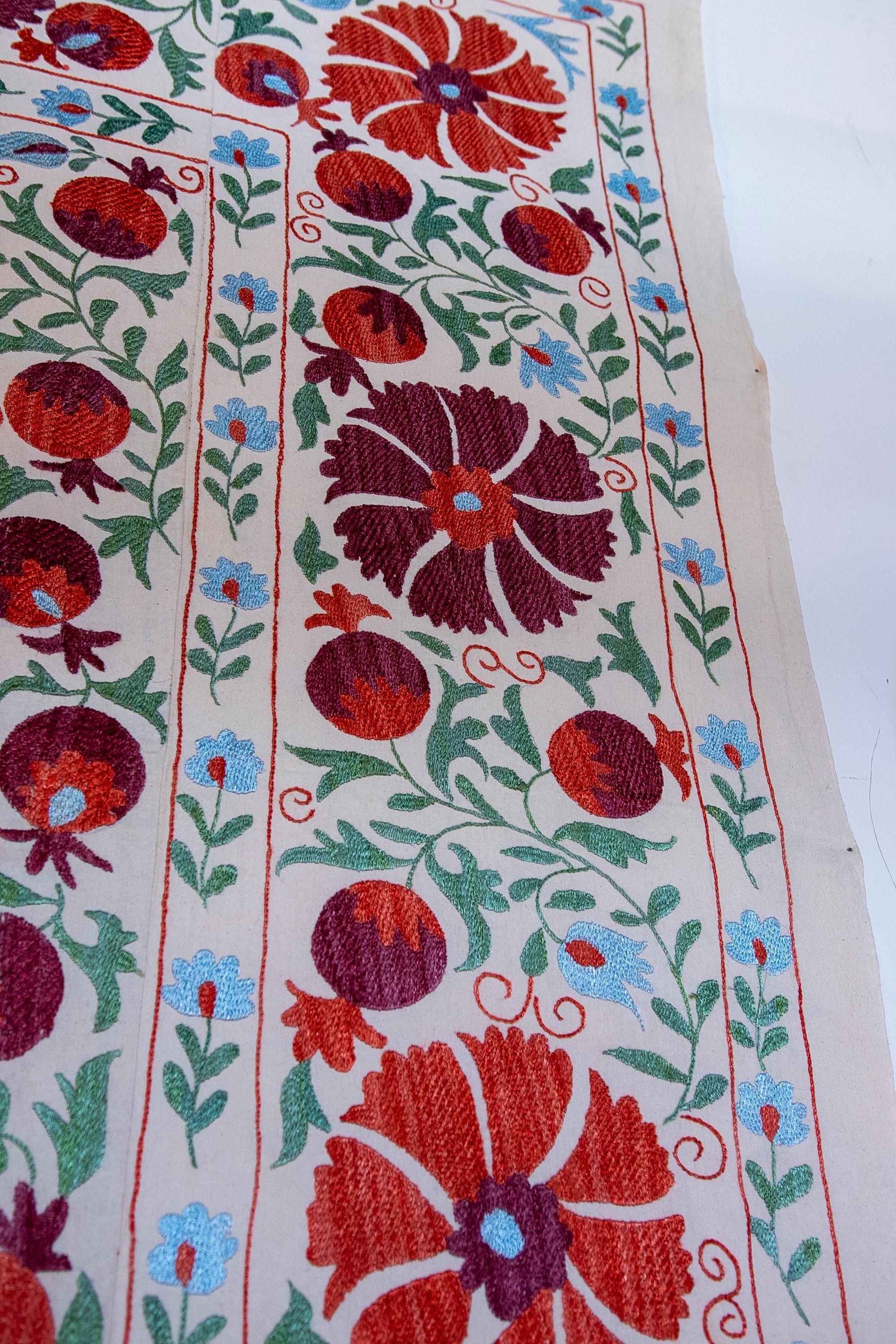 1970s Uzbekistan Hand Stitched Fabric Known as Suzani  3