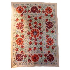 1970s Uzbekistan Hand Stitched Fabric Known as Suzani