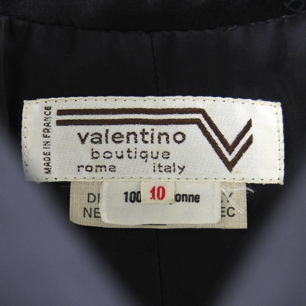 1970s Valentino Black Maxi Dress 1