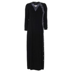 1970s Valentino Black Maxi Dress