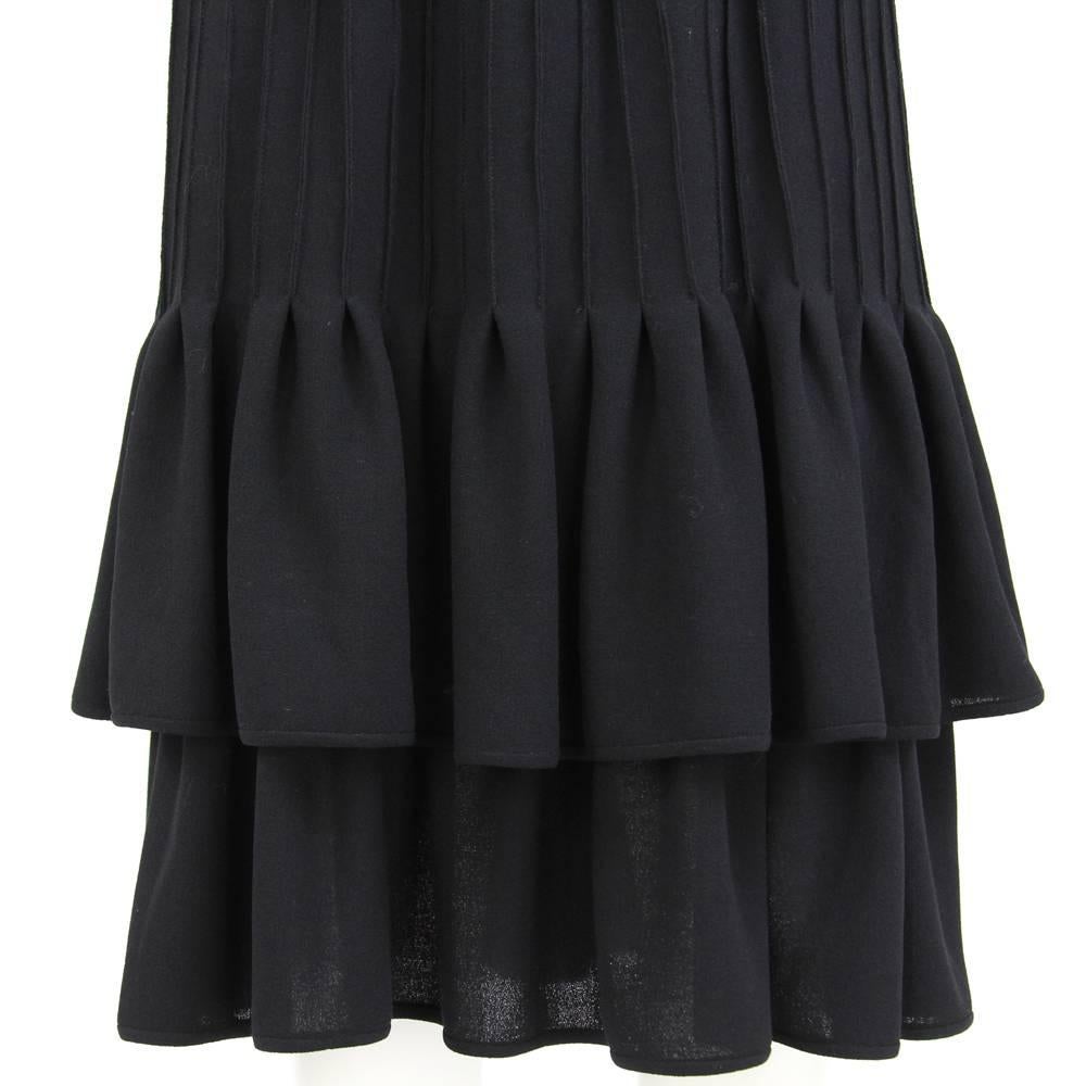 Women's 1970s Valentino Black Velvet Evening Dress