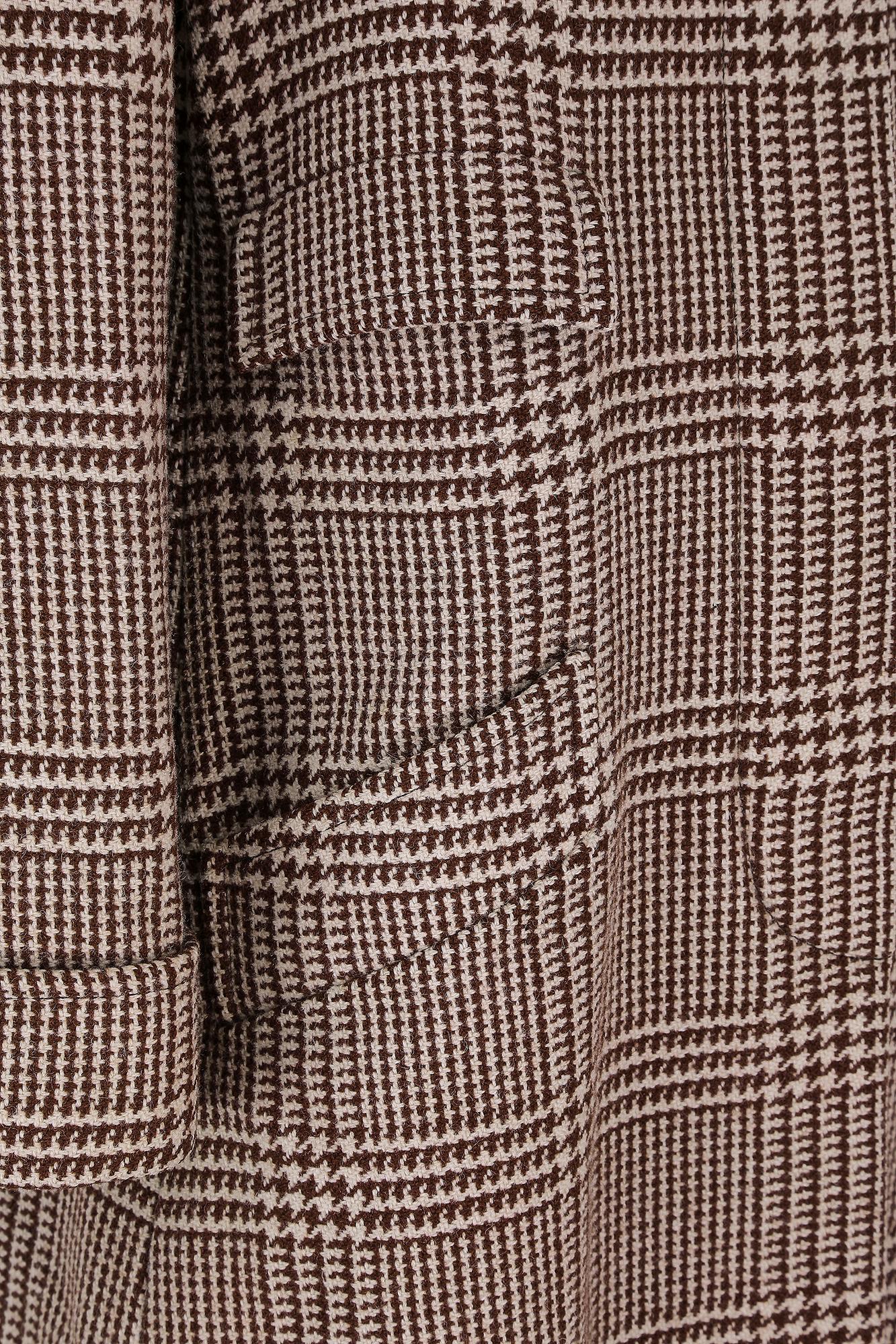 Women's 1970s Valentino Brown Wool Houndstooth A-Line Jacket For Sale
