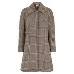 1970s Valentino Brown Wool Houndstooth A-Line Jacket