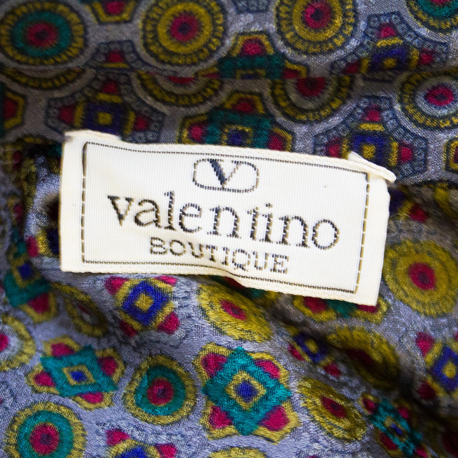 1970s Valentino Printed Silk Blouse 1