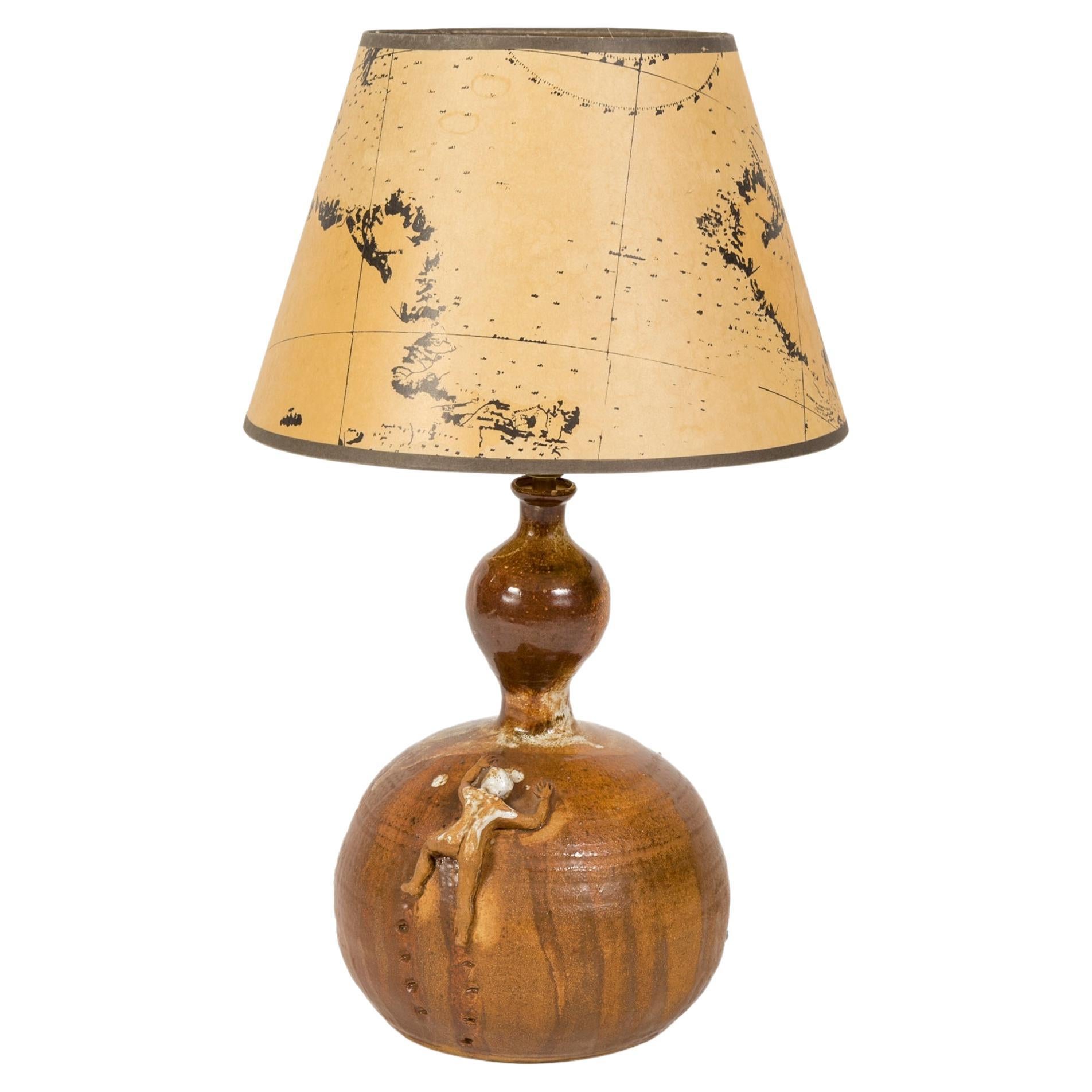 Vallauris-Keramik-Lampe, 1970er Jahre