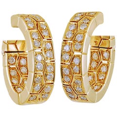 1970s Van Cleef & Arpels Diamond Hoop Ear Clips