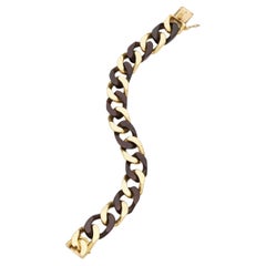 1970s Van Cleef & Arpels Gold and Wood Bracelet