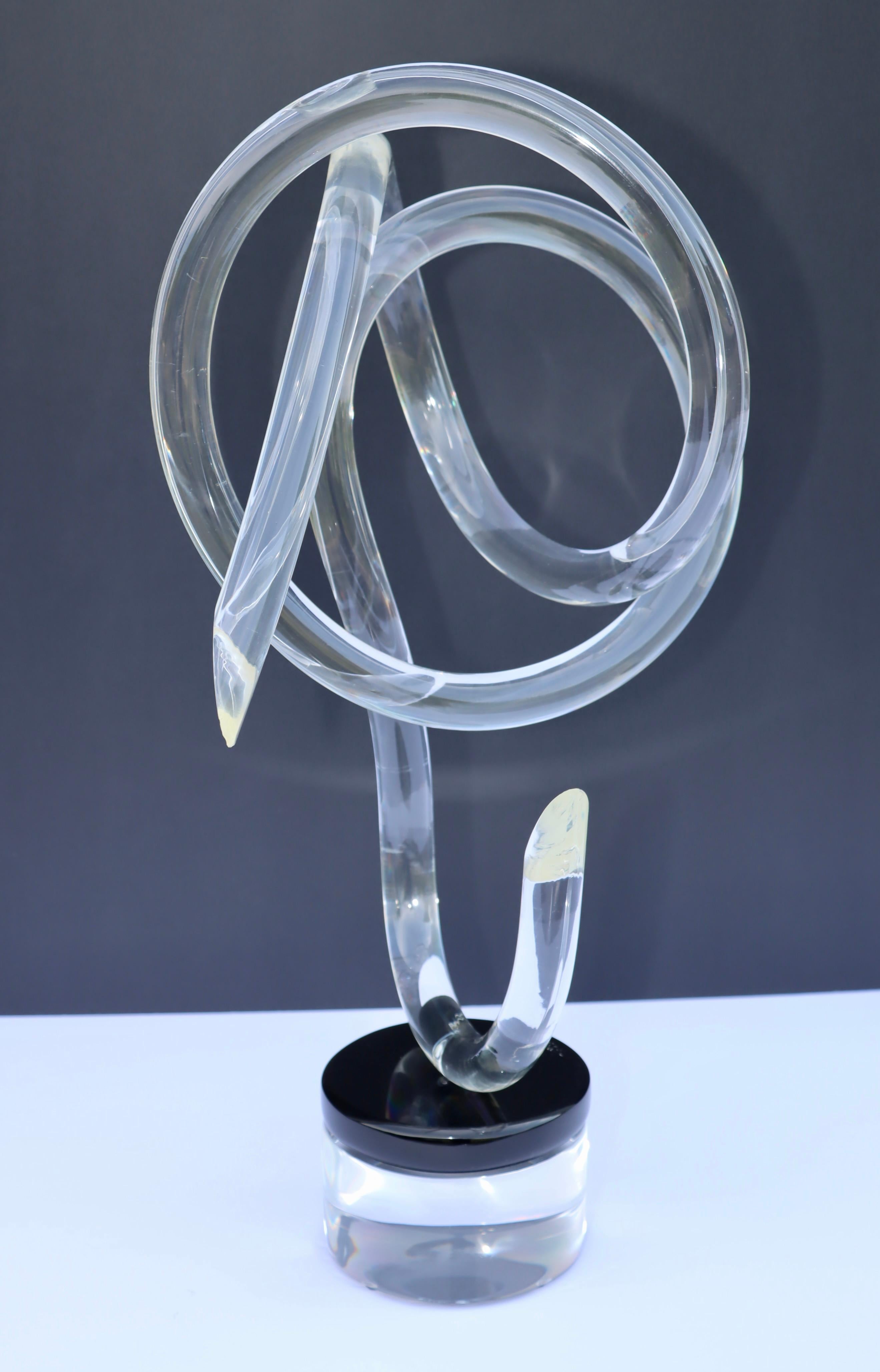 1970's Van Teal Verdrehte Lucite Tisch Skulptur im Angebot 5