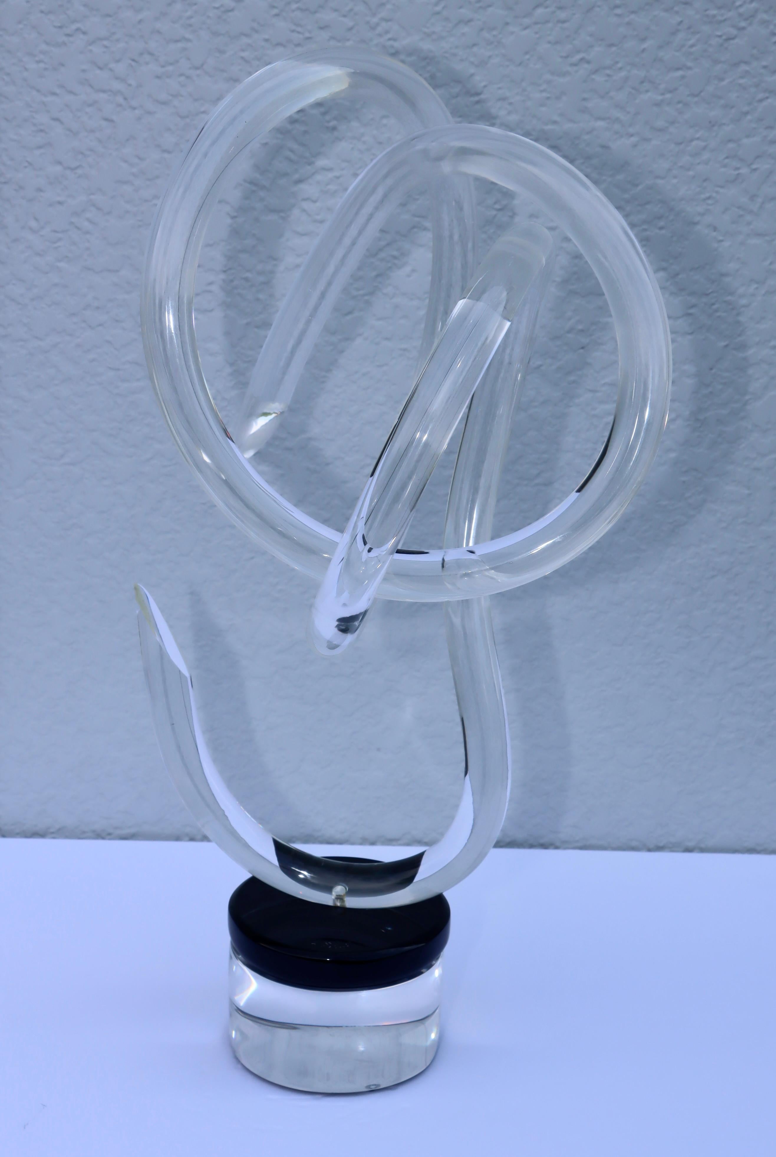1970's Van Teal Verdrehte Lucite Tisch Skulptur im Angebot 6
