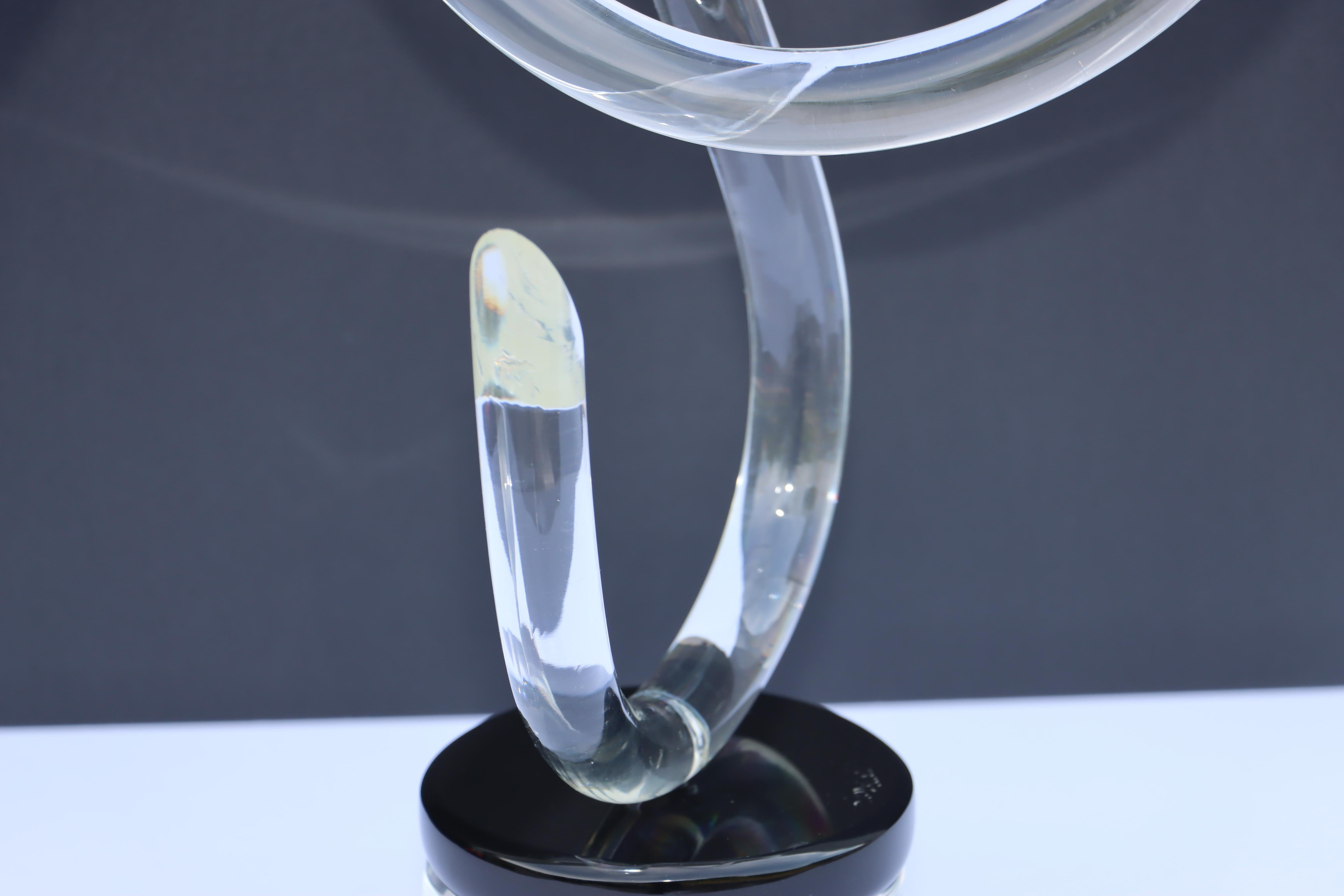 1970's Van Teal Verdrehte Lucite Tisch Skulptur im Angebot 3