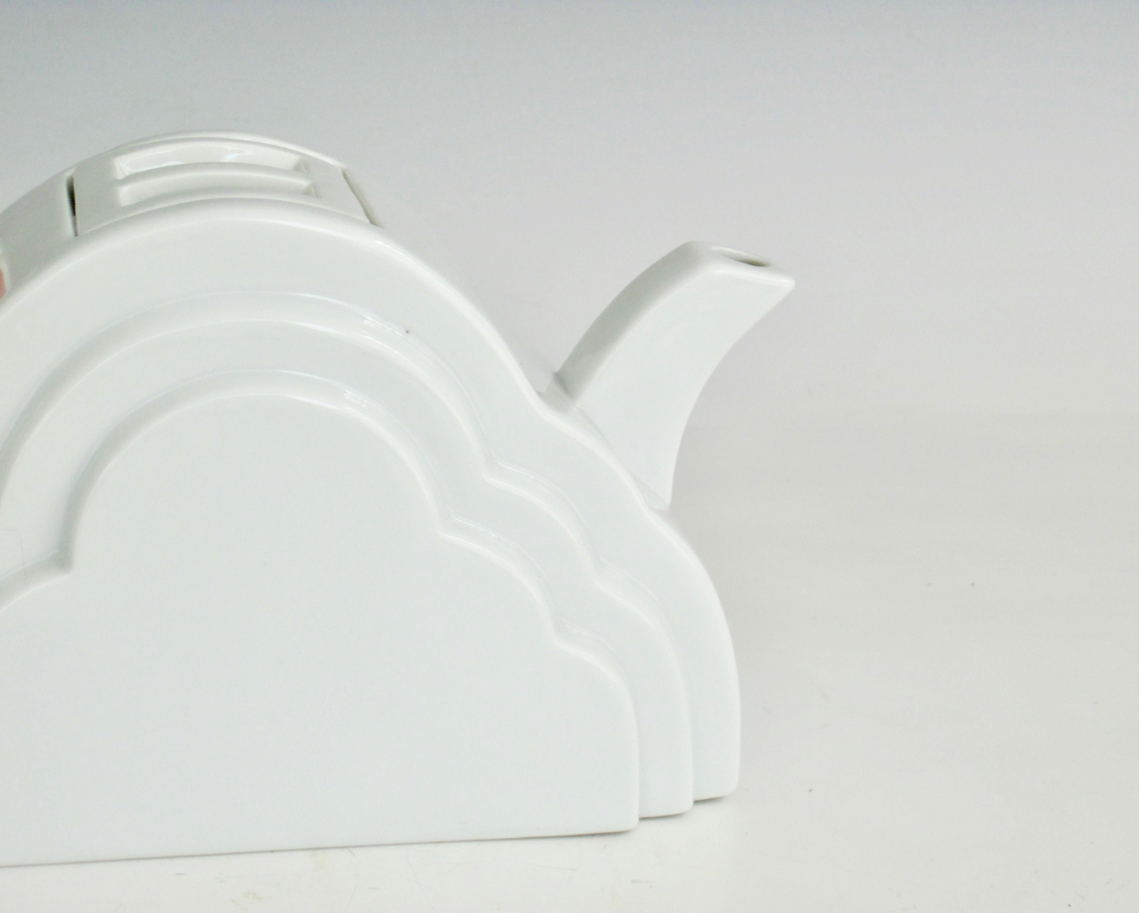 1970s Vandor San Francisco Clouds and Rainbow Porcelain Teapot 3
