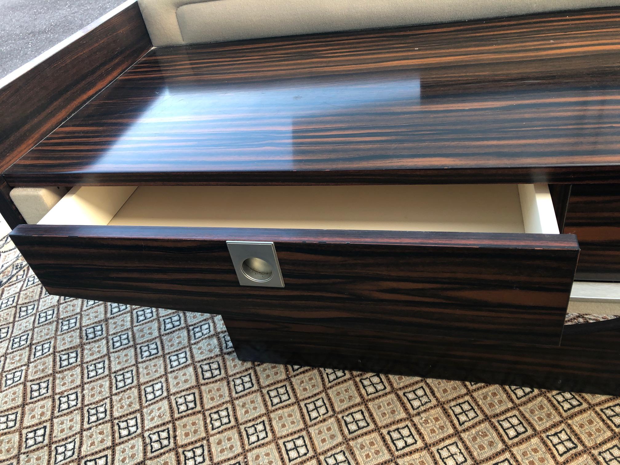 1970s Vanity in Zebra Wood For Sale at 1stDibs zebra wood bathroom