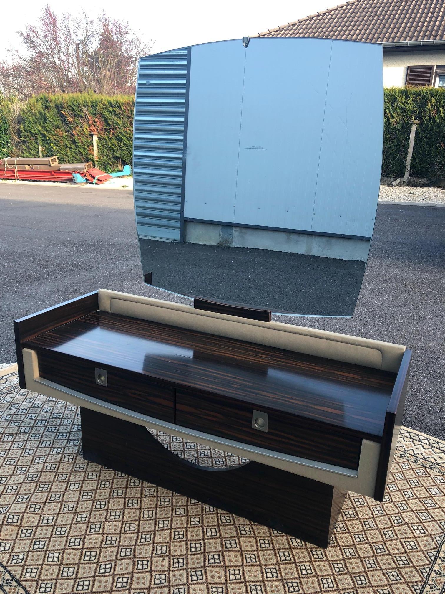 1970s Vanity in Zebra Wood For Sale at 1stDibs zebra wood bathroom