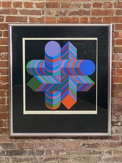 Lithographie Vasarely Op Art des années 1970