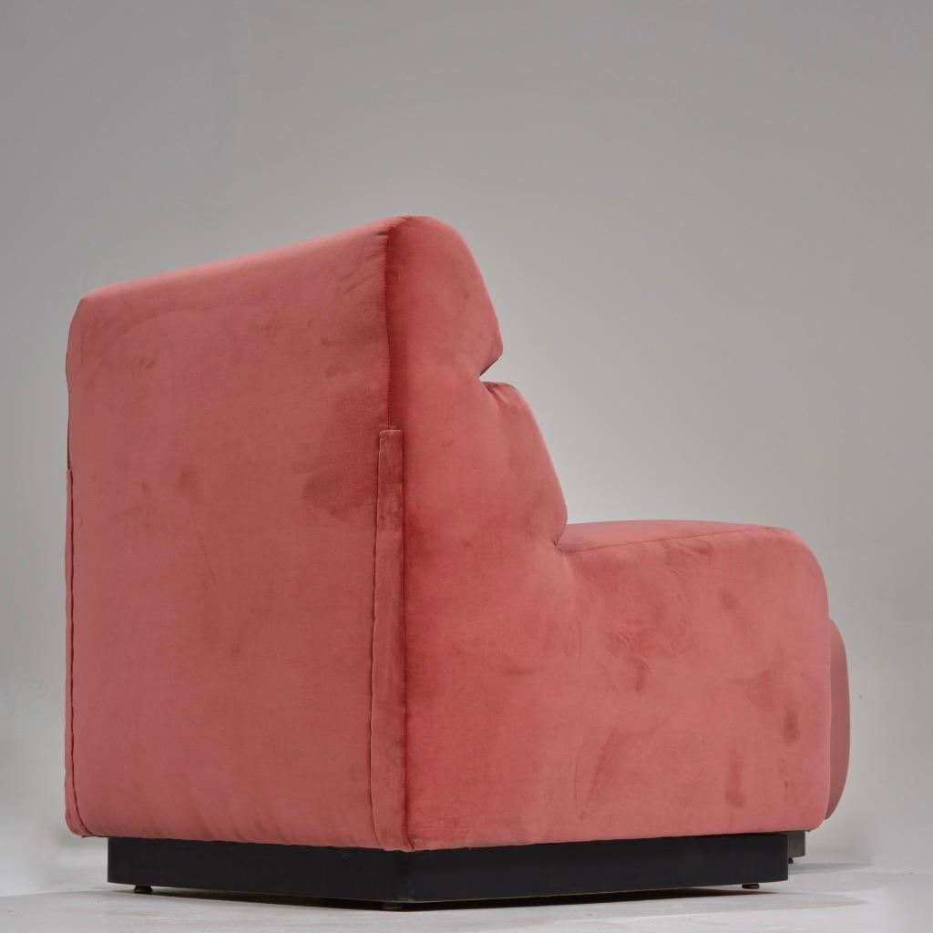1970s Velvet Slipper Chairs by August Inc. 1