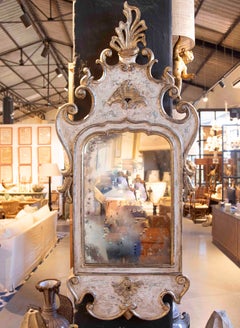 1970s Venetian-Style Mirror with Carved and Gilded Frame