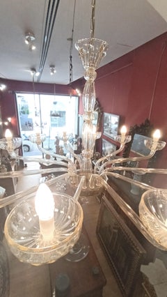 1970s VENINI GLASS CHANDELIER