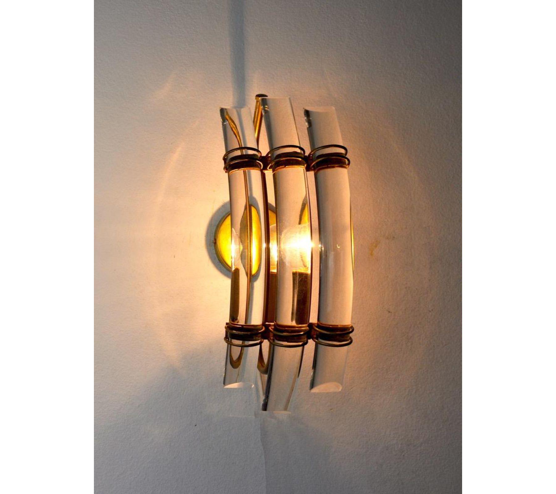 Late 20th Century 1970s Venini Wall Lamp, Italy For Sale