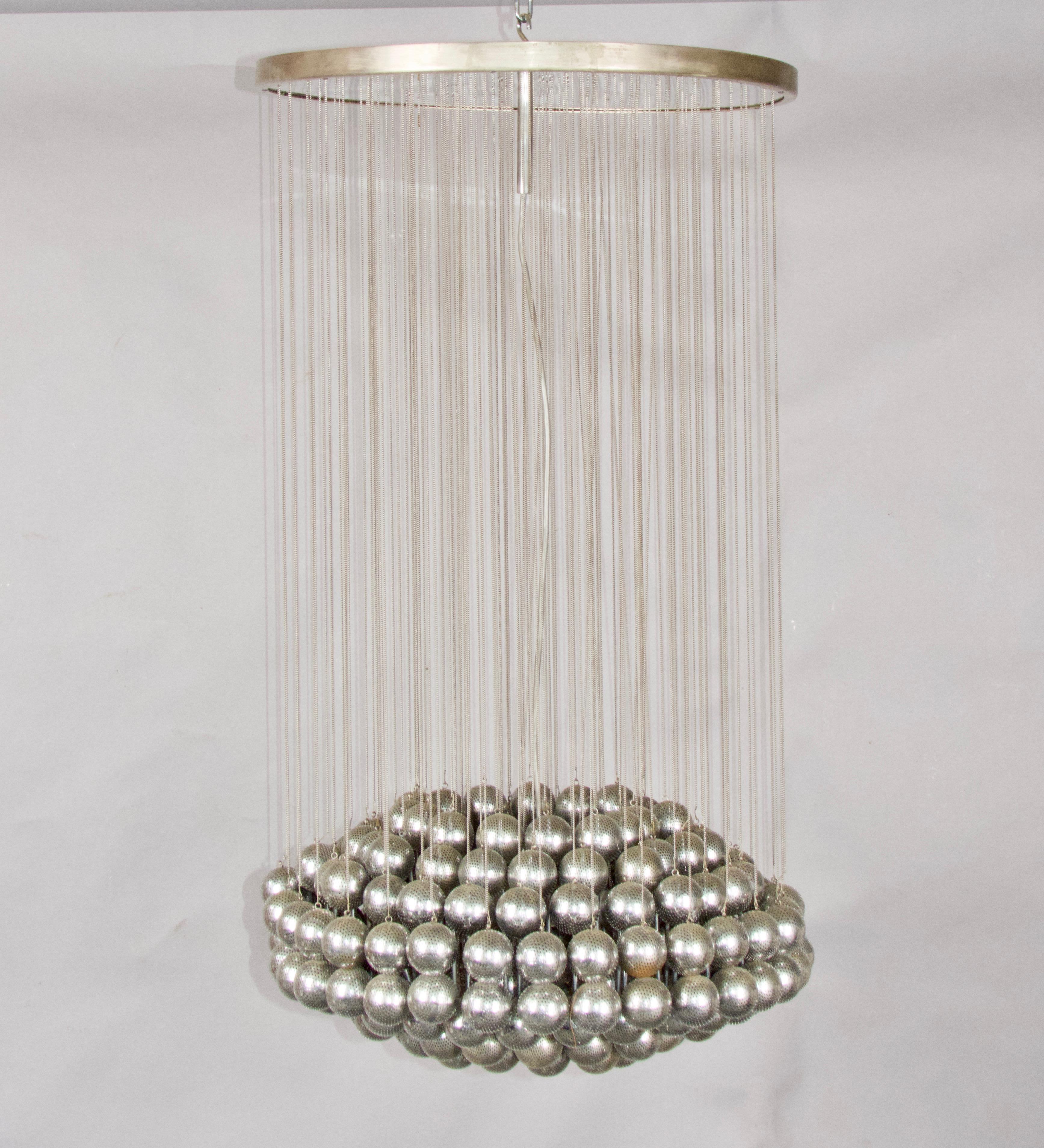 Metallo Lampada a sospensione a sfera di Verner Panton degli anni '70 in vendita
