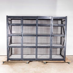1970's Very Heavy Caged Industrial Cabinet