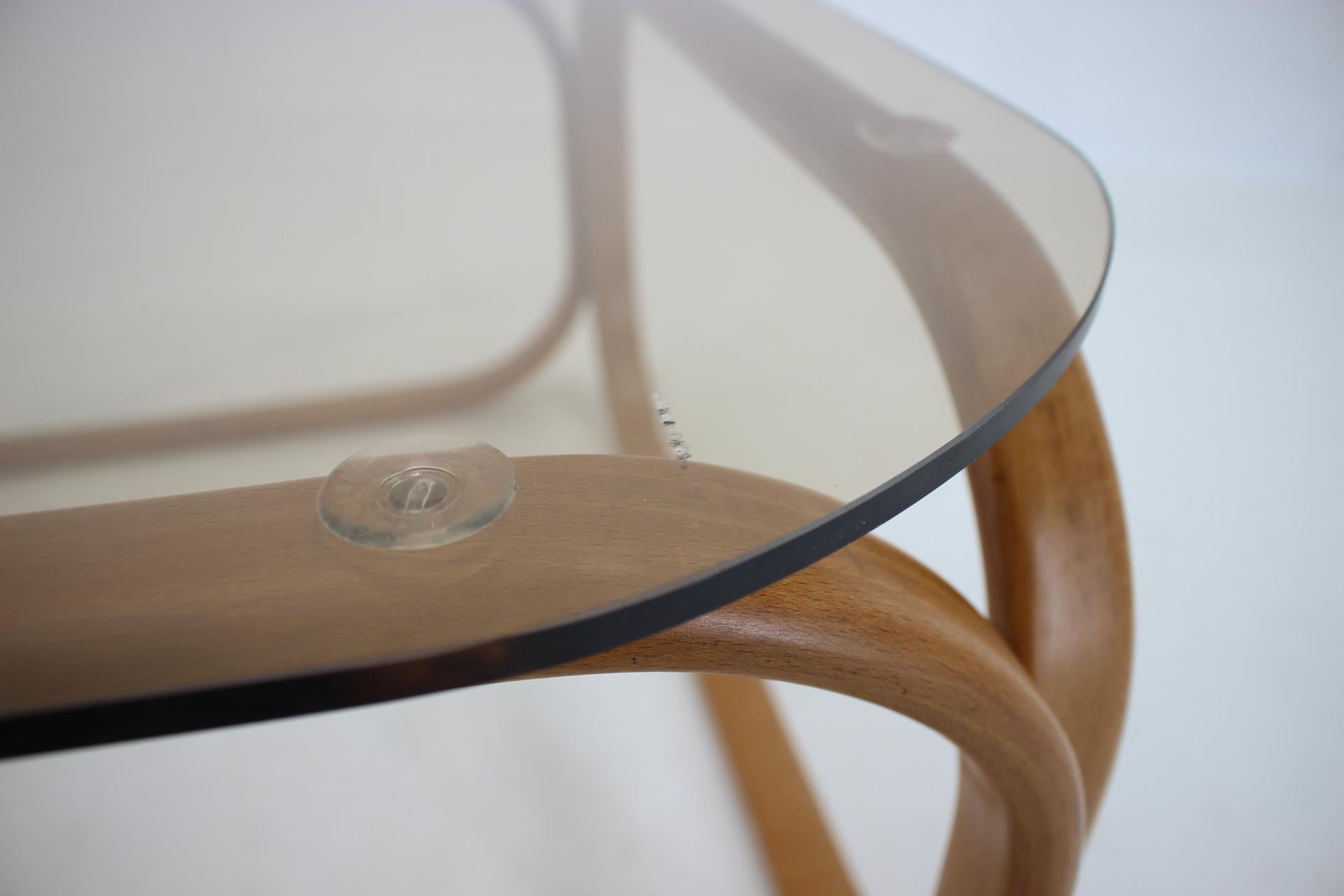 1970s Very Rare Jan Bočan Bentwood Coffee Table, Czechoslovakia 5