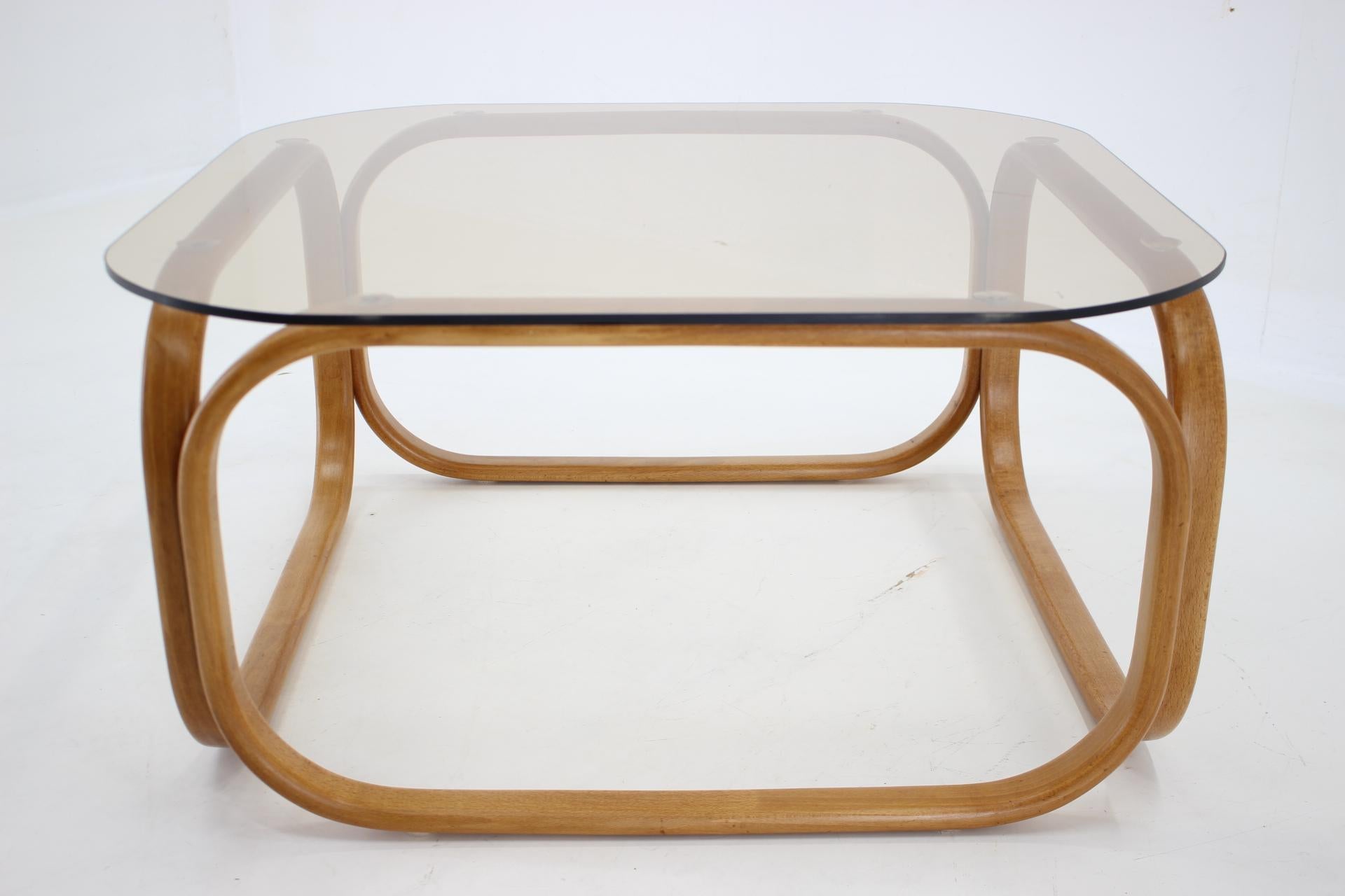 1970s Very Rare Jan Bočan Bentwood Coffee Table, Czechoslovakia 7